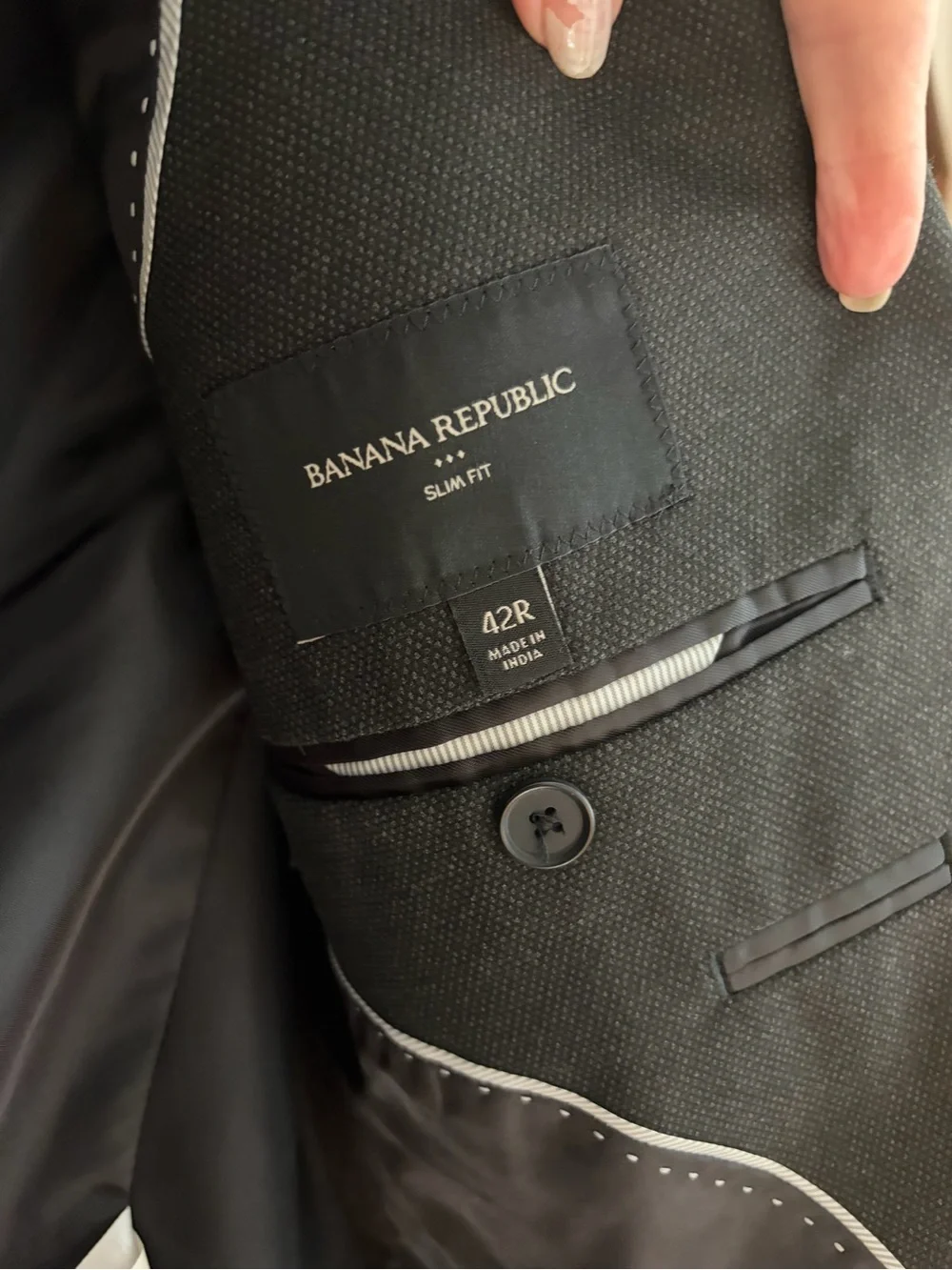 Banana Republic Men's Dark Gray Two-Button Sport Coat